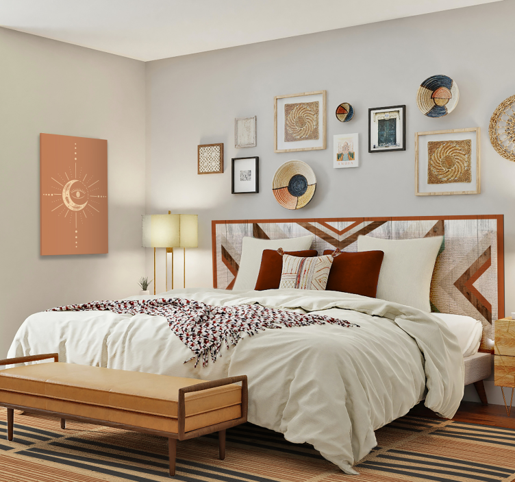 Leinwandbild abstrakt himmlisches halbmond-design - TenStickers