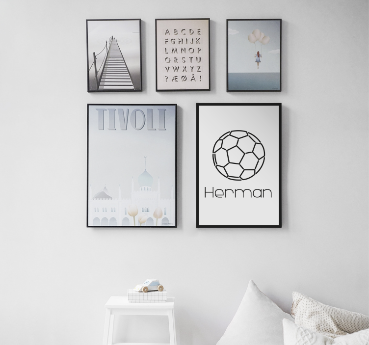 Leinwandbild Jugendliche fußball mit namen - TenStickers