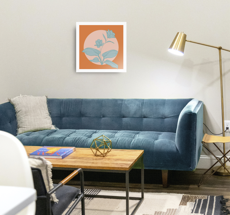 Leinwandbild orange stilisierte illustration - TenStickers