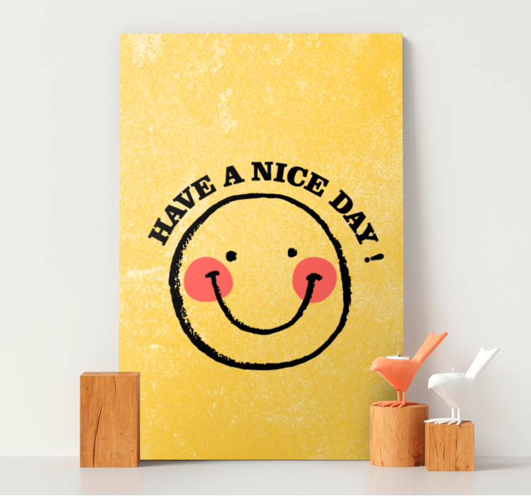 Wandbild Wohnzimmer "schönen tag" smiley-gesicht - TenStickers