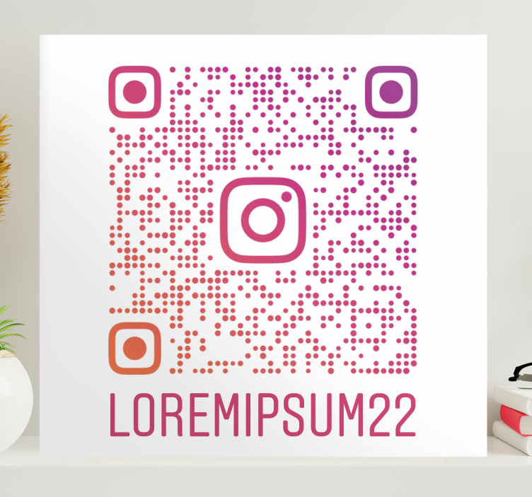 Leinwandbild benutzerdefinierter Instagram QR - TenStickers