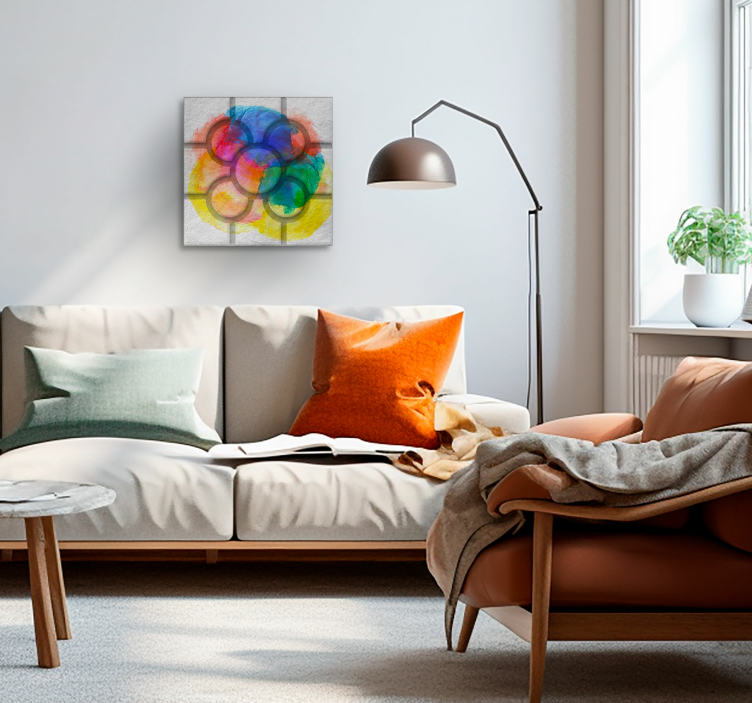 Wandbilder Vintage bunte Bilbao Pflastersteine - TenStickers