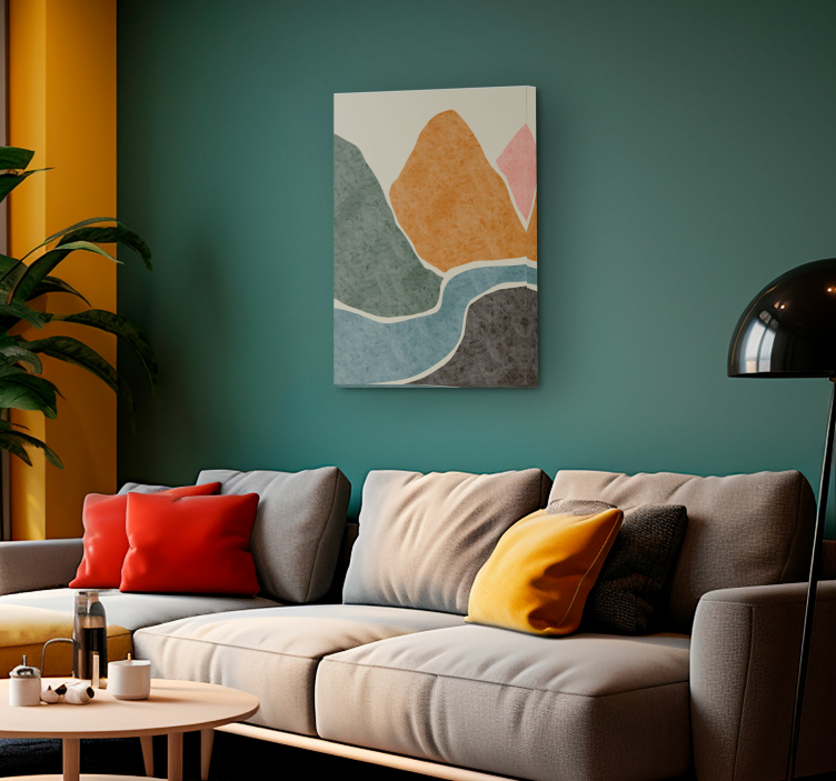 Wandbild Wohnzimmer Pintura moderna abstrakt - TenStickers