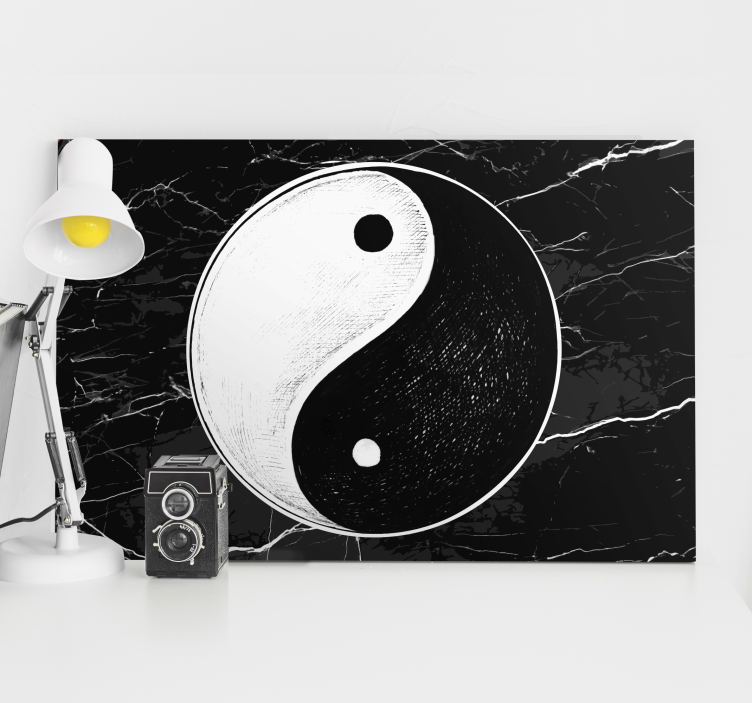 Zen bilder leinwand mit yin yang symbol - TenStickers