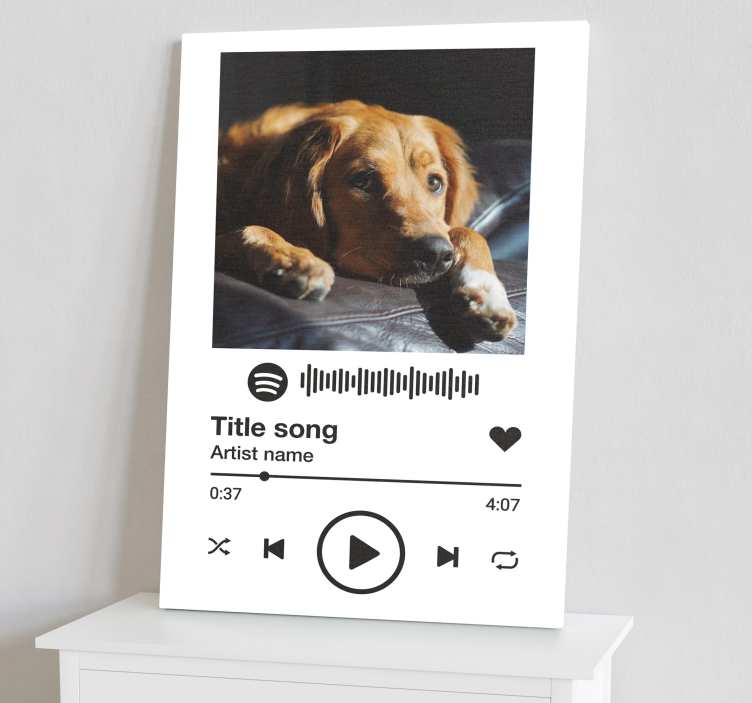 Wandbild Musik Spotify musik weißen Hintergrund - TenStickers