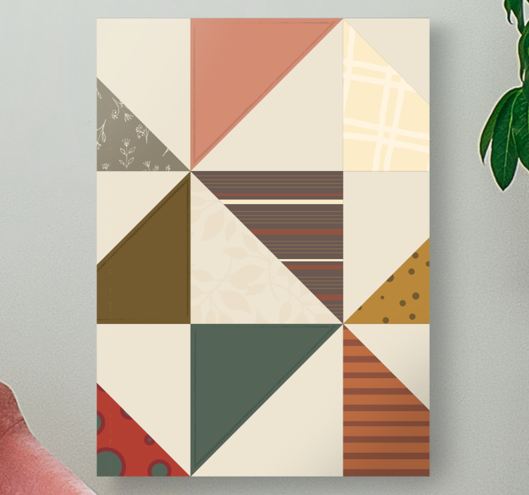 Buddha bilder leinwand mit geometrischem mosaik - TenStickers