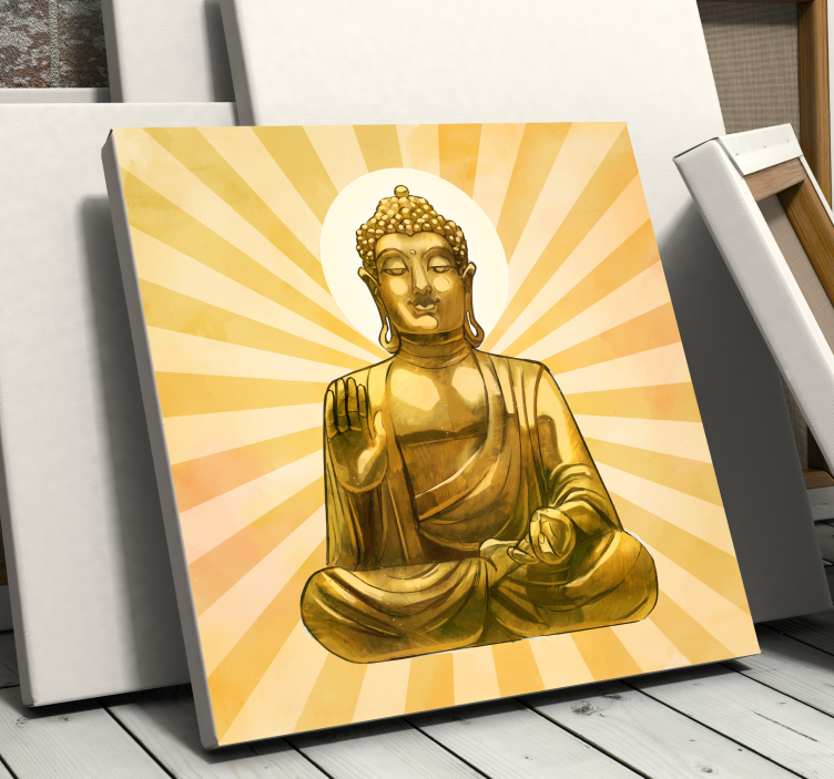 Wandbild Buddha Goldener buddha - TenStickers