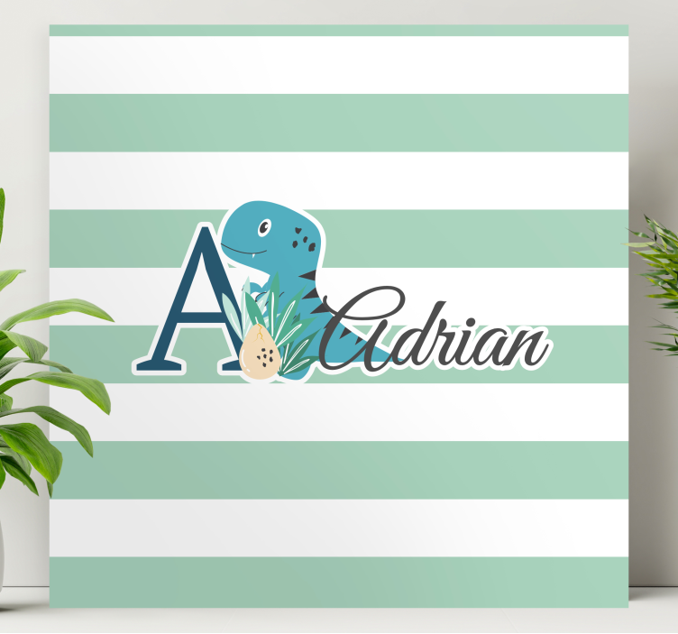 Dinosaurier wandbild adrians verspielter dino - TenStickers