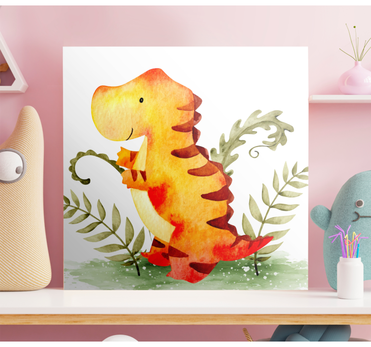 Dinosaurier wandbild charmanter baby dinosaurier - TenStickers
