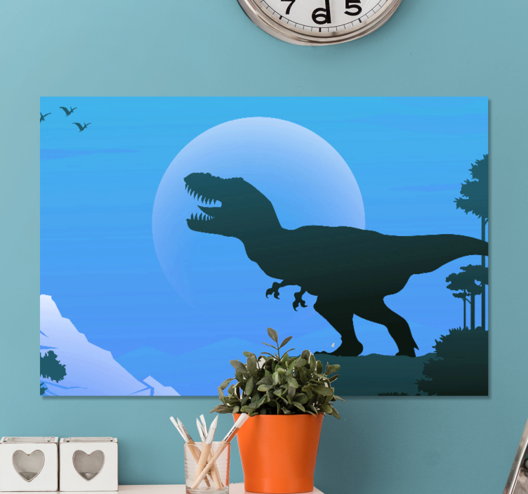 Dinosaurier wandbild t-rex silhouette - TenStickers