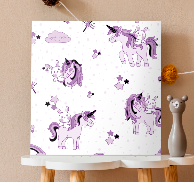 Einhorn wandbild niedliches einhorn abenteuer - TenStickers