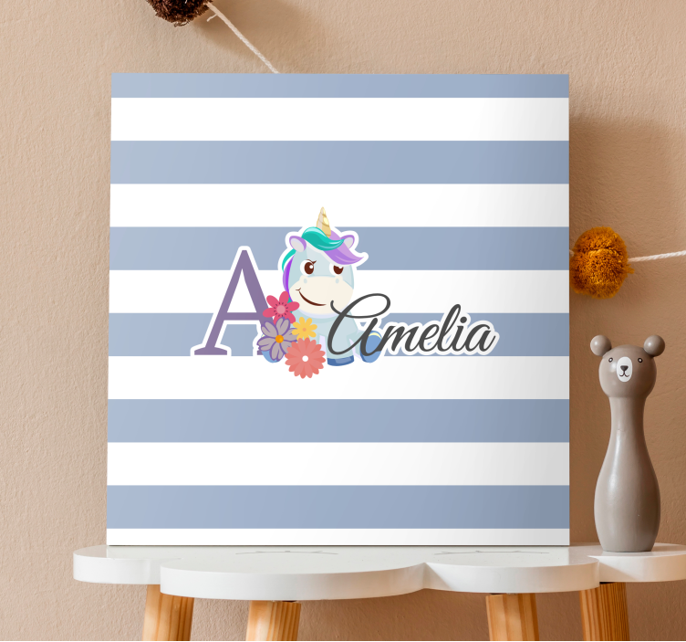 Einhorn wandbild personalisiertes einhorn design - TenStickers