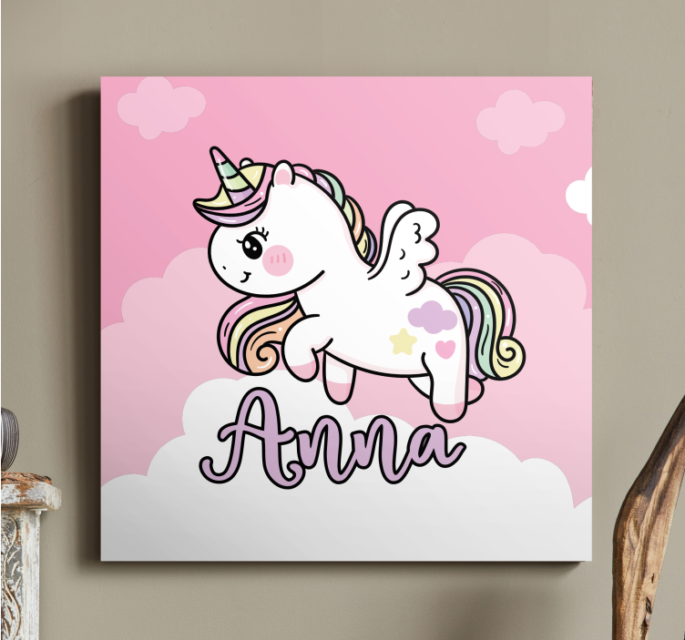 Einhorn wandbild süße einhornfantasie - TenStickers