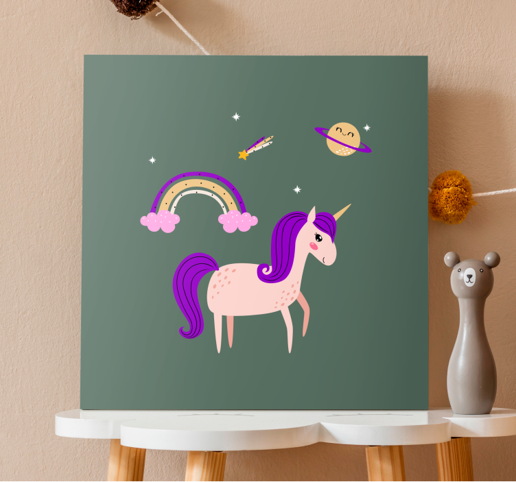 Einhorn wandbild traumhafte einhorn abenteuer - TenStickers