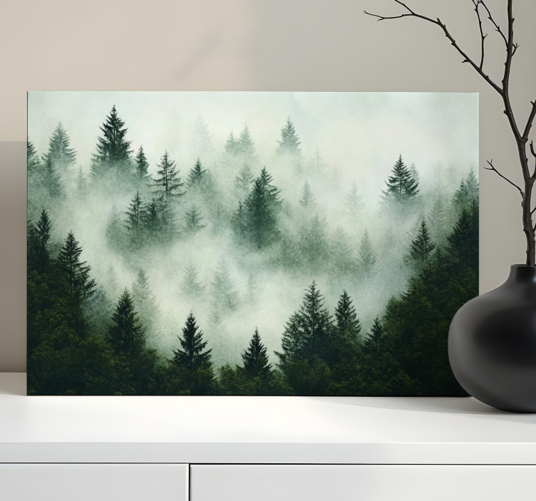 Wandbilder Landschaft nebliger wald - TenStickers