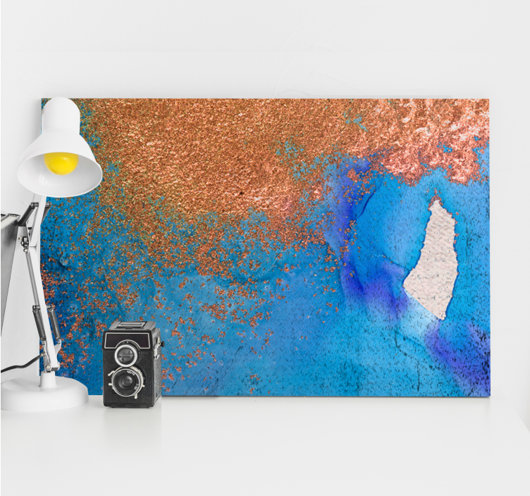 Leinwandbild abstrakt texturiertes blau - TenStickers