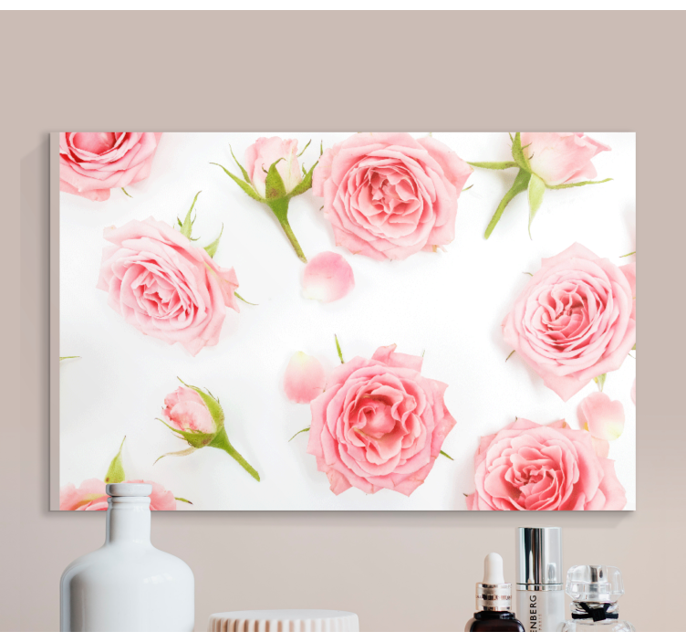 Leinwandbild arrangement von rosa rosen - TenStickers