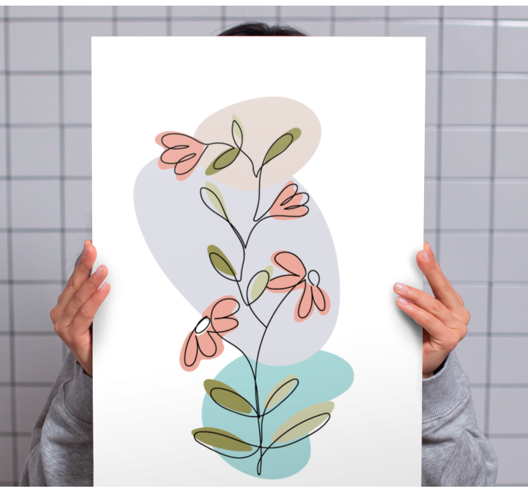 Leinwandbild botanische blumenkomposition - TenStickers