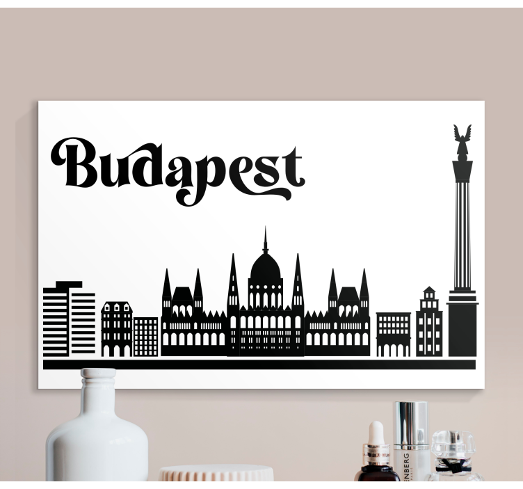 Leinwandbild budapest skyline - TenStickers