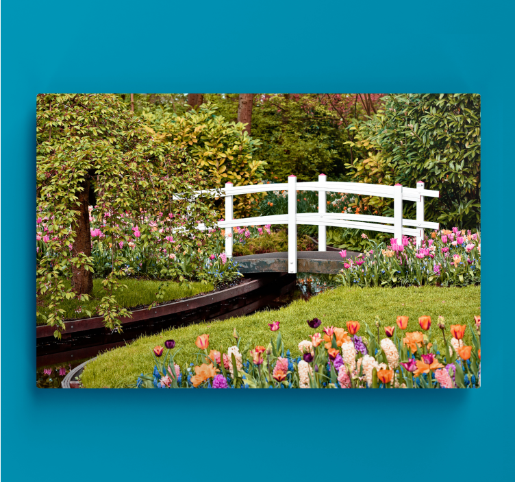 Leinwandbild gartenbrücke der gelassenheit - TenStickers