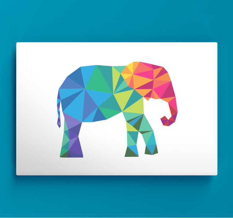 Geometrische Wandbilder Dreiecke geometrischer elefant - TenStickers