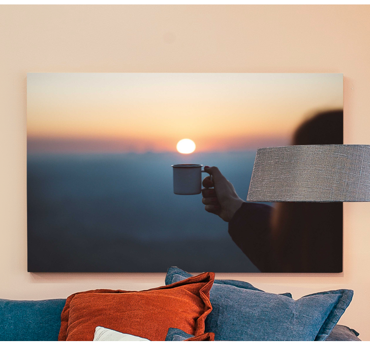 Leinwandbild hand mit tasse - TenStickers