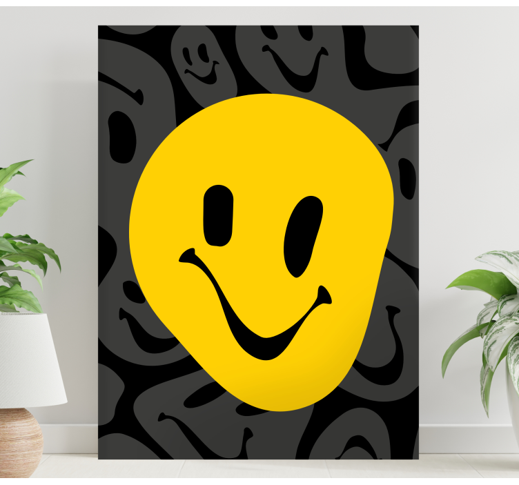 Leinwandbild Teenager Gelber smiley - TenStickers
