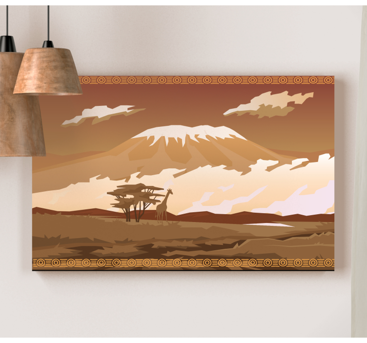 Wandbilder Landschaft Kilimanjaro braune landschaft - TenStickers