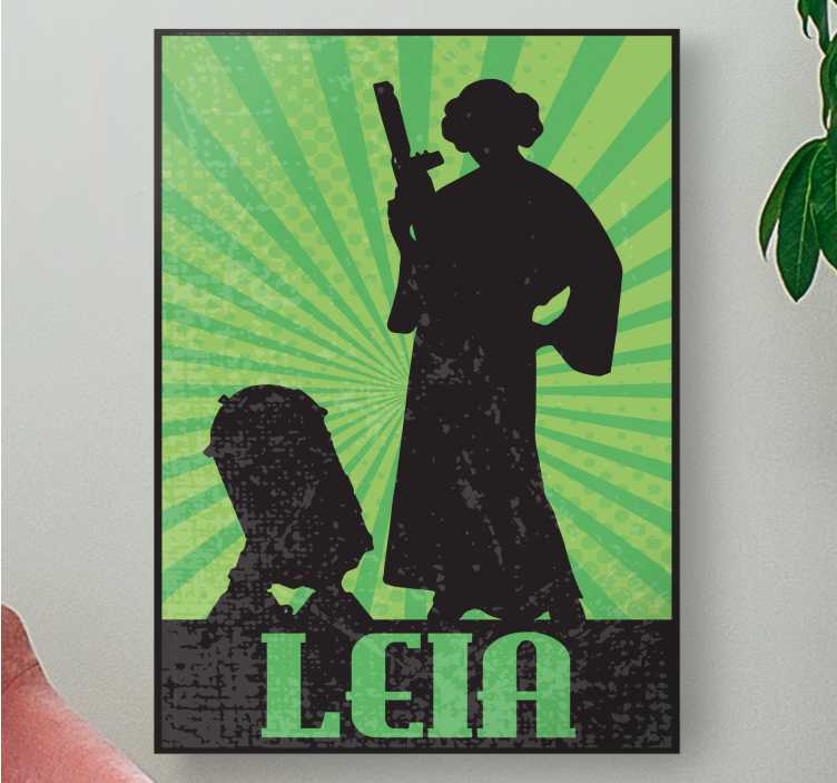 Leinwandbild leia mit waffe - TenStickers