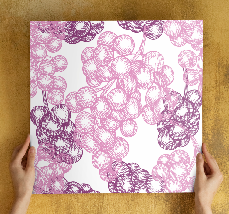 Leinwandbild mit pinkem blumenmuster - TenStickers