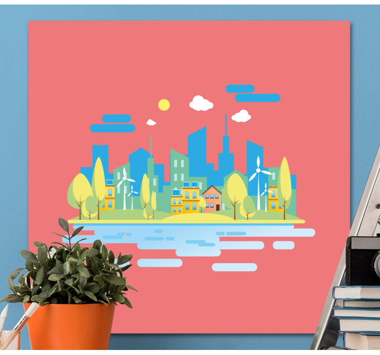 Leinwandbild moderne stadtlandschaft - TenStickers