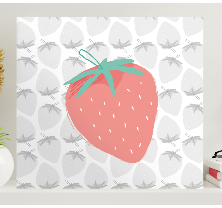 Leinwandbild obst erdbeerillustration - TenStickers
