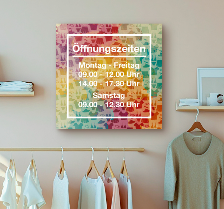 Leinwandbild personalisiert Öffnungszeiten  - TenStickers