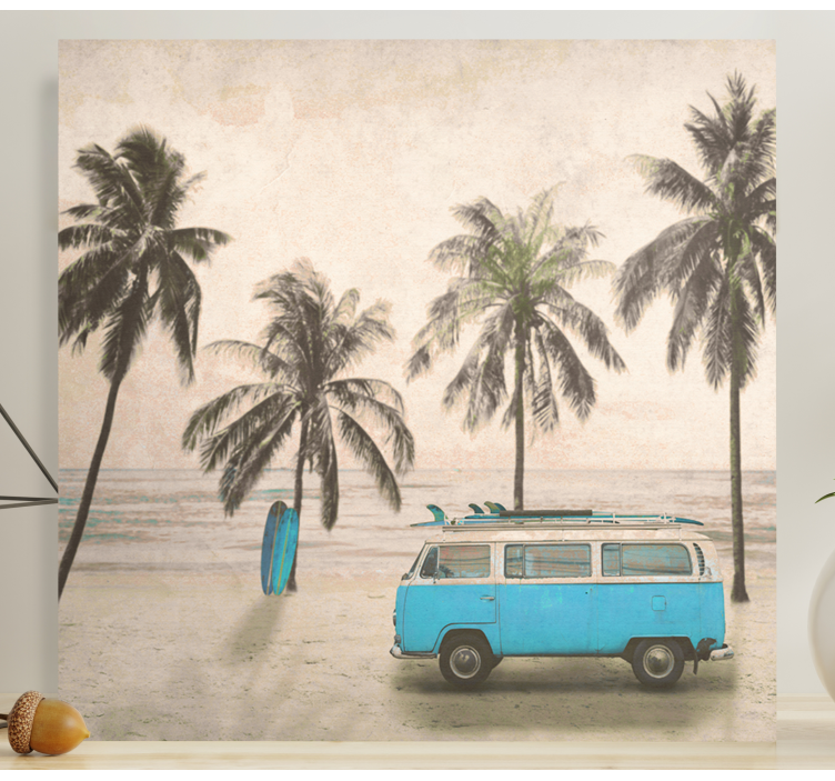 Leinwandbild personalisiert vintage surf van - TenStickers