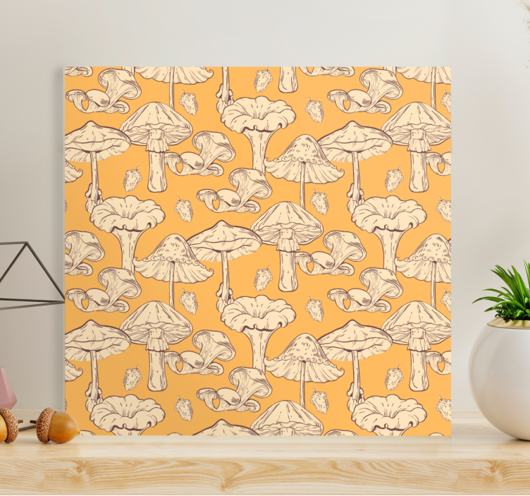 Leinwandbild pilzmuster kreation - TenStickers