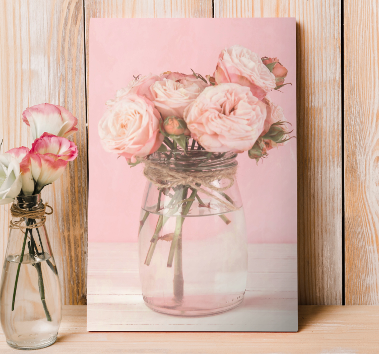 Leinwandbild pinkes rosenbouquet - TenStickers