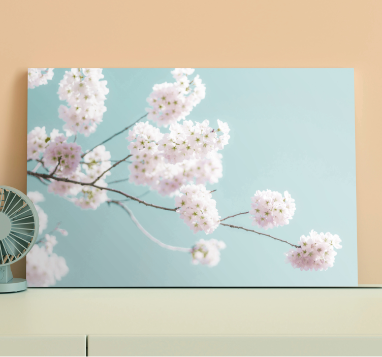 Leinwandbild sakura blüte stängel - TenStickers