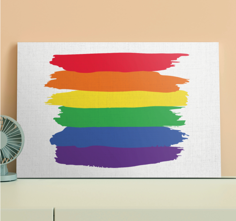 Wandbild Schlafzimmer Aquarell pride day flag - TenStickers