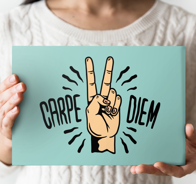 Wandbilder Sprüche carpe diem-handgeste - TenStickers