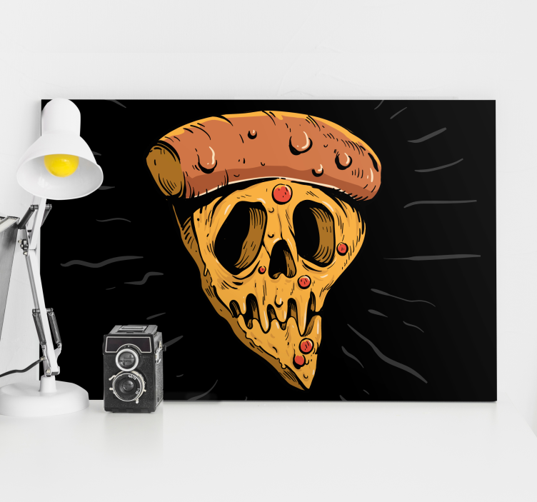 Wandbilder Sprüche pizzastück mit totenkopf - TenStickers