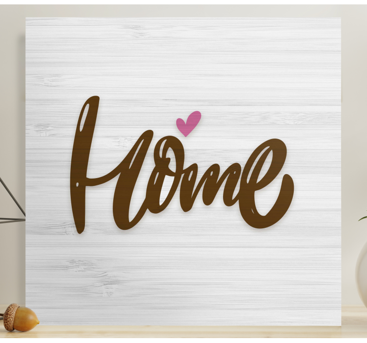 Wandbilder Sprüche Vintage weißes haus auf holzbrett - TenStickers