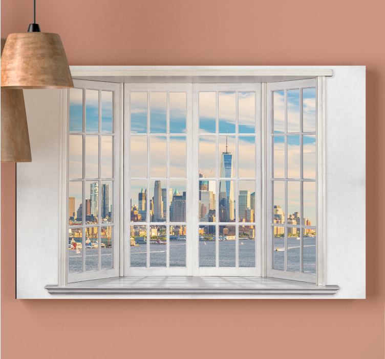 Leinwandbild stadtansicht skyline - TenStickers