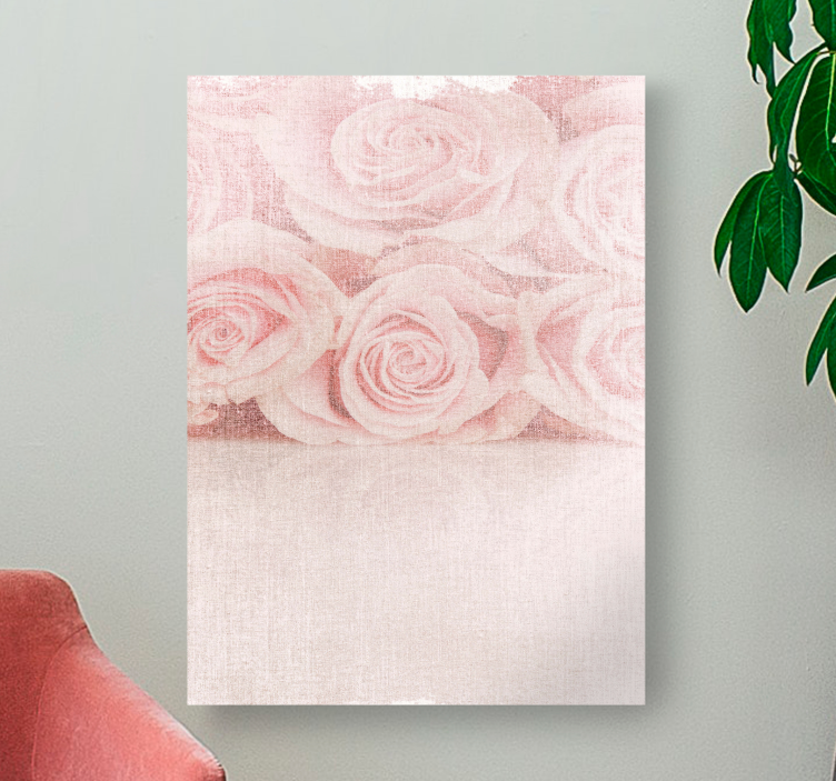 Leinwandbild zarte blush rosen - TenStickers