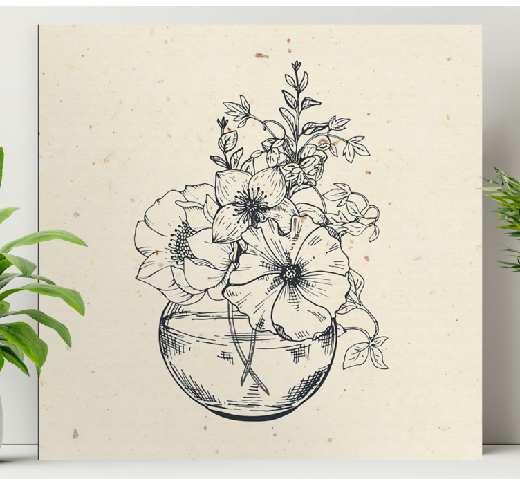 Leinwandbild blumenschalenarrangement - TenStickers