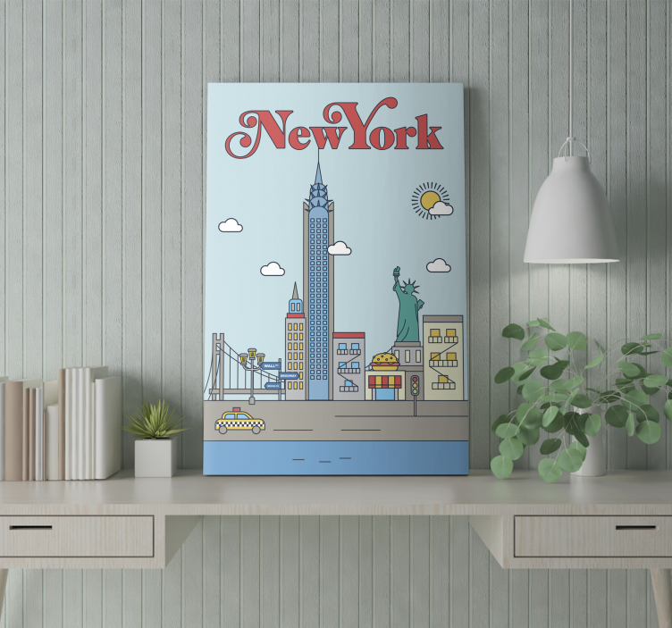 Leinwandbild new York auf Deutsch heißt Neuyork. - TenStickers