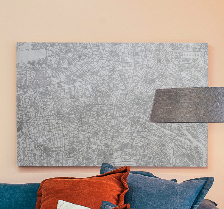Leinwandbild Stadtplan berlin - TenStickers