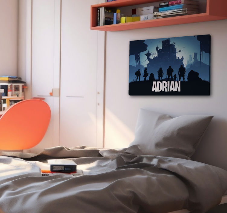 Videospiele Leinwandbilder blaue epische Burg - TenStickers