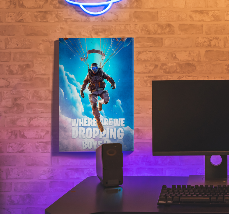 Videospiele Leinwandbilder wo sind wir runterfallen? - TenStickers