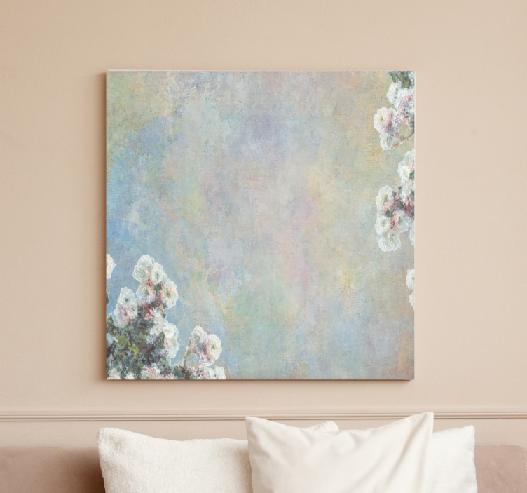 Wandbilder Vintage Gemalter Hintergrund mit blumen - TenStickers