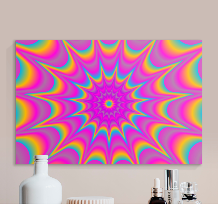 Wandbilder Vintage Psychedelischer optischer retro-star - TenStickers